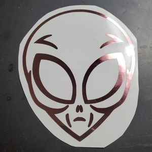 Rose Gold Alien Vinyl Decal